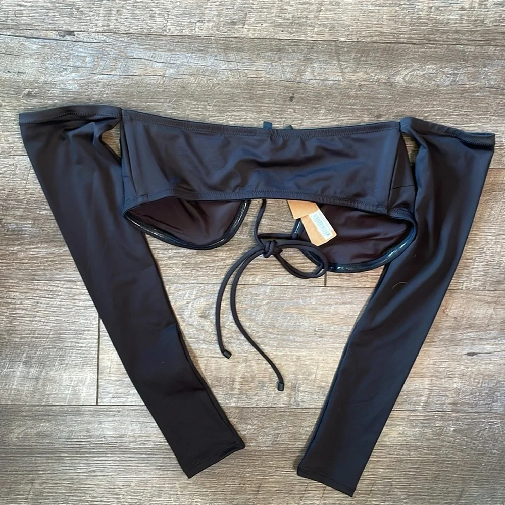NWT SKIMS long sleeve bikini top